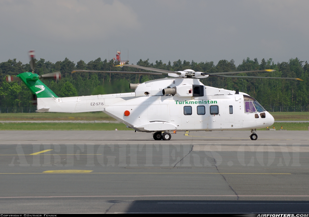 Turkmenistan - Turkmenistan-Government AgustaWestland AW101 Mk643 EZ-S715 at Nuremberg (NUE / EDDN), Germany