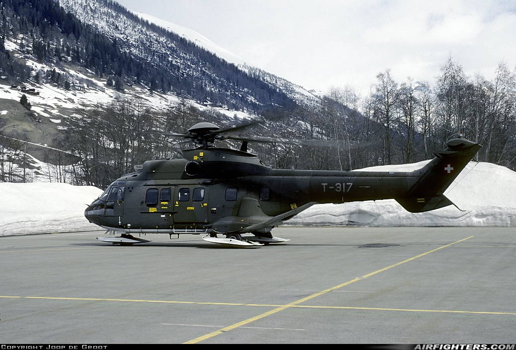 Switzerland - Air Force Aerospatiale AS-332M1 Super Puma T-317 at Ulrichen (LSMC), Switzerland