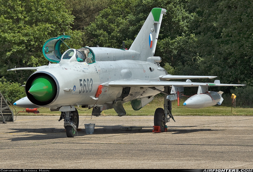 Czech Republic - Air Force Mikoyan-Gurevich MiG-21MFN 5603 at Kleine Brogel (EBBL), Belgium