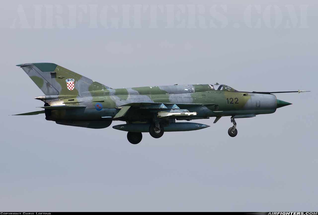 Croatia - Air Force Mikoyan-Gurevich MiG-21bisD 122 at Zagreb - Pleso (ZAG / LDZA), Croatia