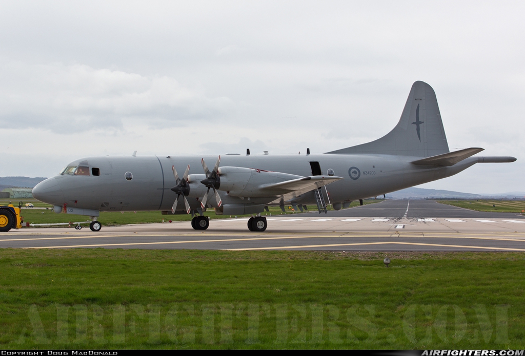 New Zealand - Air Force Lockheed P-3K Orion NZ4203 at Lossiemouth (LMO / EGQS), UK