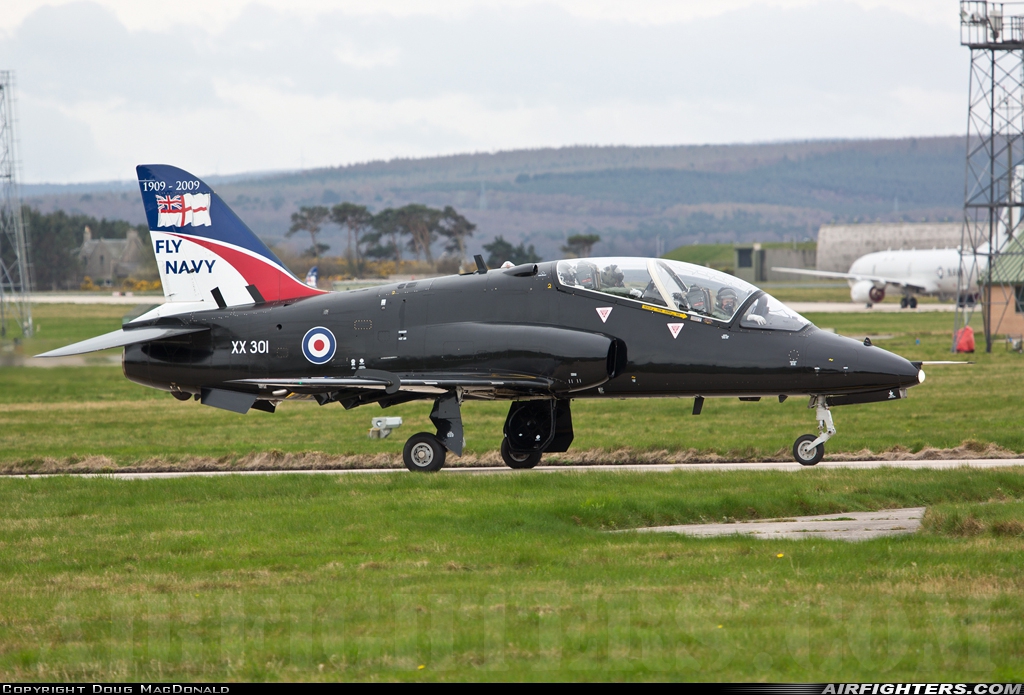 UK - Navy British Aerospace Hawk T.1A XX301 at Lossiemouth (LMO / EGQS), UK