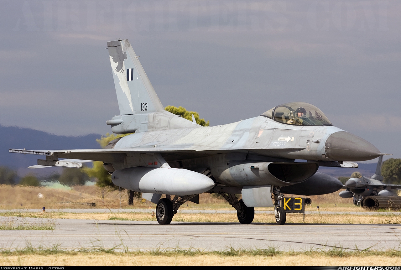 Greece - Air Force General Dynamics F-16C Fighting Falcon 133 at Nea Anghialos (VOL / LGBL), Greece