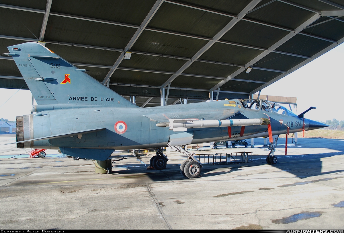 France - Air Force Dassault Mirage F1B 502 at Mont de Marsan (LFBM), France
