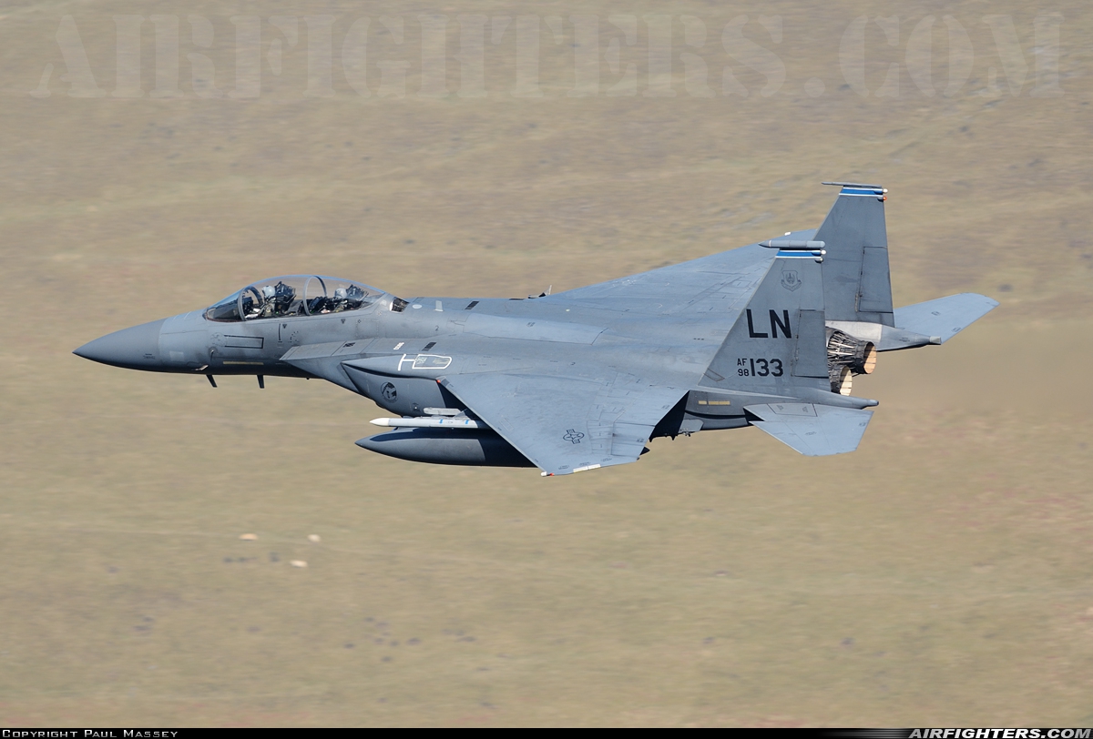 USA - Air Force McDonnell Douglas F-15E Strike Eagle 98-0133 at Off-Airport - Machynlleth Loop Area, UK