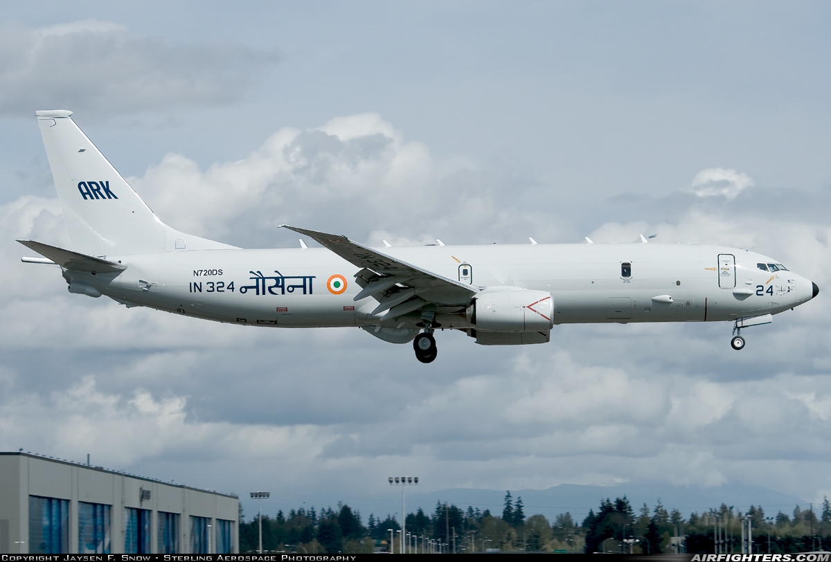 India - Navy Boeing P-8I Neptune IN324 at Everett - Snohomish County / Paine Field (PAE / KPAE), USA