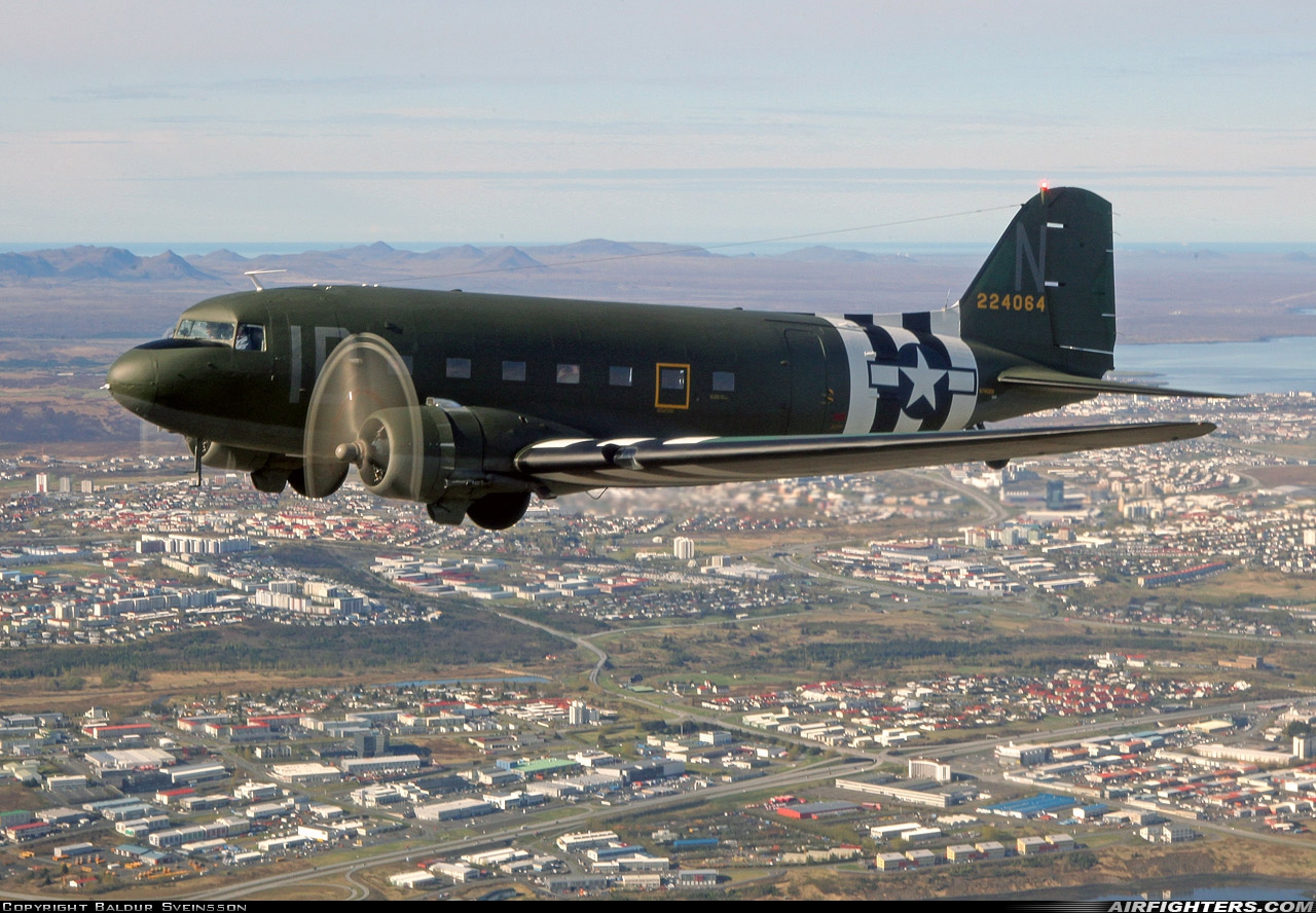 Private Douglas C-47 Skytrain N74589 at In Flight, Iceland
