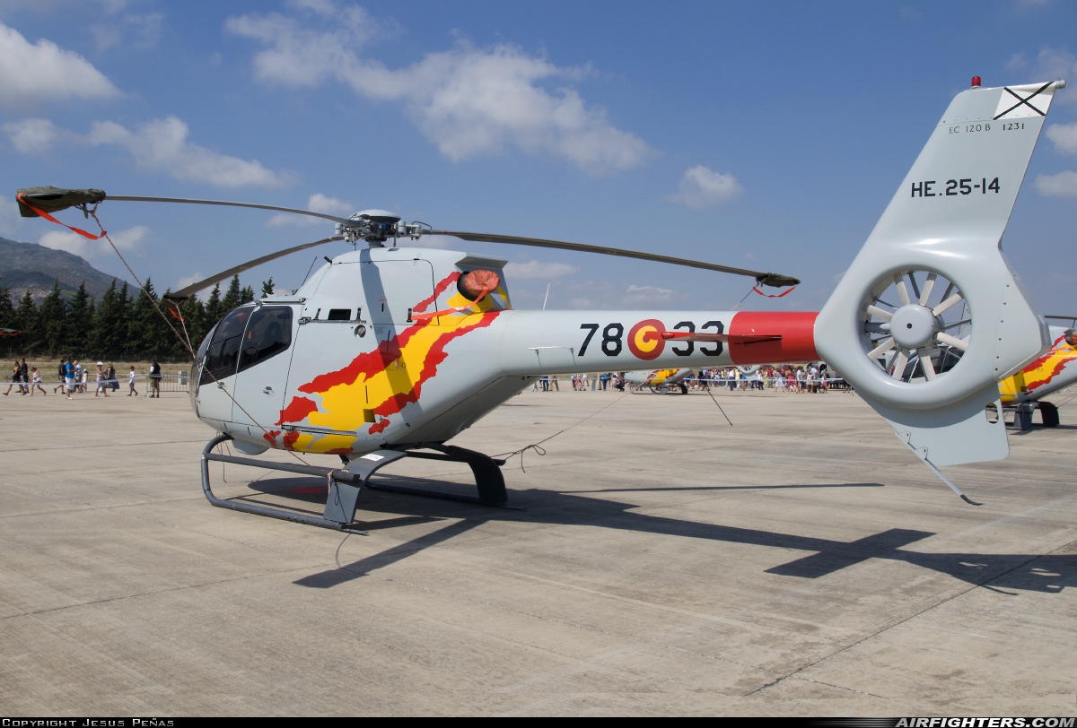 Spain - Air Force Eurocopter EC-120B Colibri HE.25-14 at Malaga (AGP / LEMG), Spain