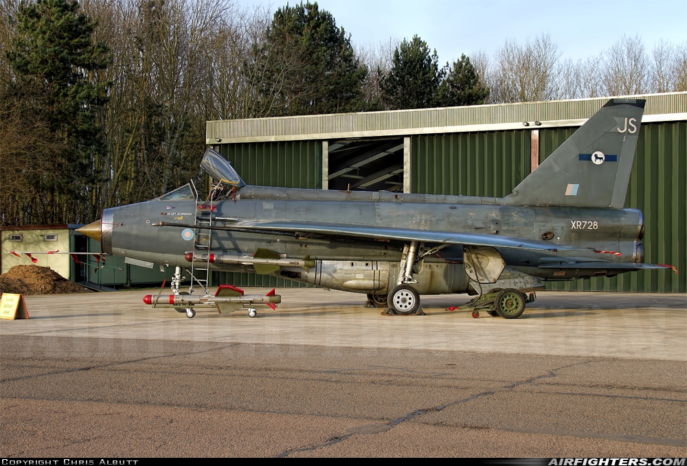 Private English Electric Lightning F6 XR728 at Bruntingthorpe, UK
