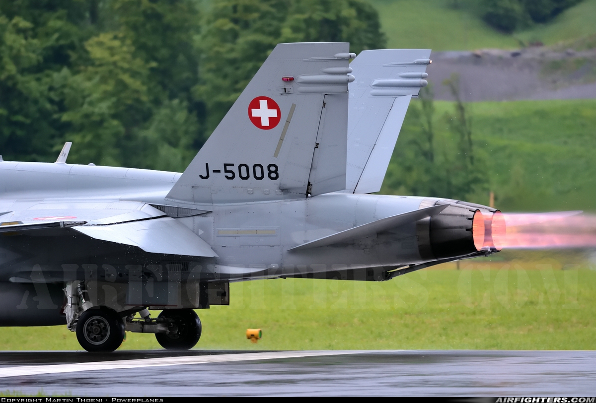Switzerland - Air Force McDonnell Douglas F/A-18C Hornet J-5008 at Buochs (Stans) (LSMU / LSZC), Switzerland