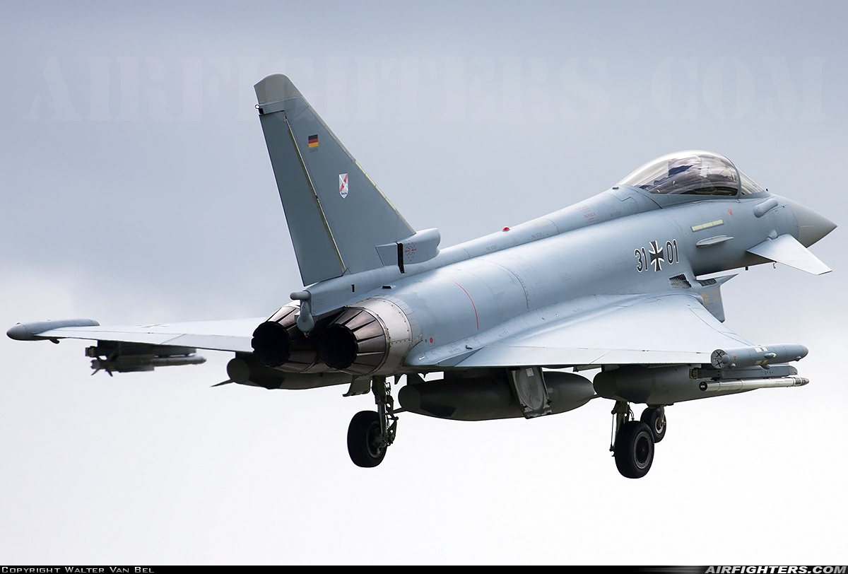 Germany - Air Force Eurofighter EF-2000 Typhoon S 31+01 at Wittmundhafen (Wittmund) (ETNT), Germany