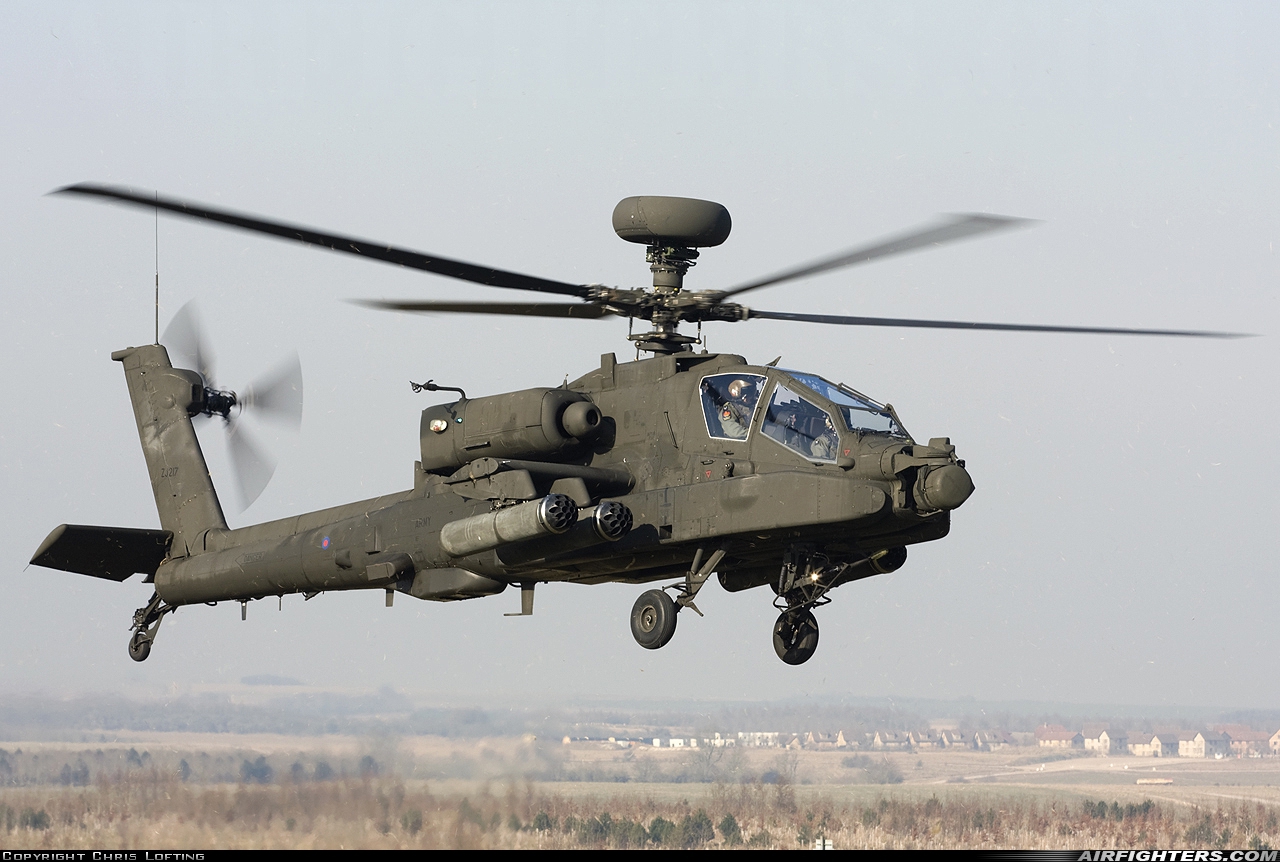 UK - Army Westland Apache AH1 (WAH-64D) ZJ217 at Off-Airport - Salisbury Plain, UK