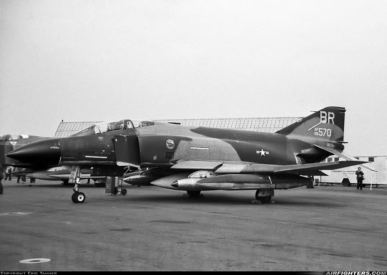 USA - Air Force McDonnell Douglas F-4D Phantom II 66-7570 at Upper Heyford (UHF / EGUA), UK