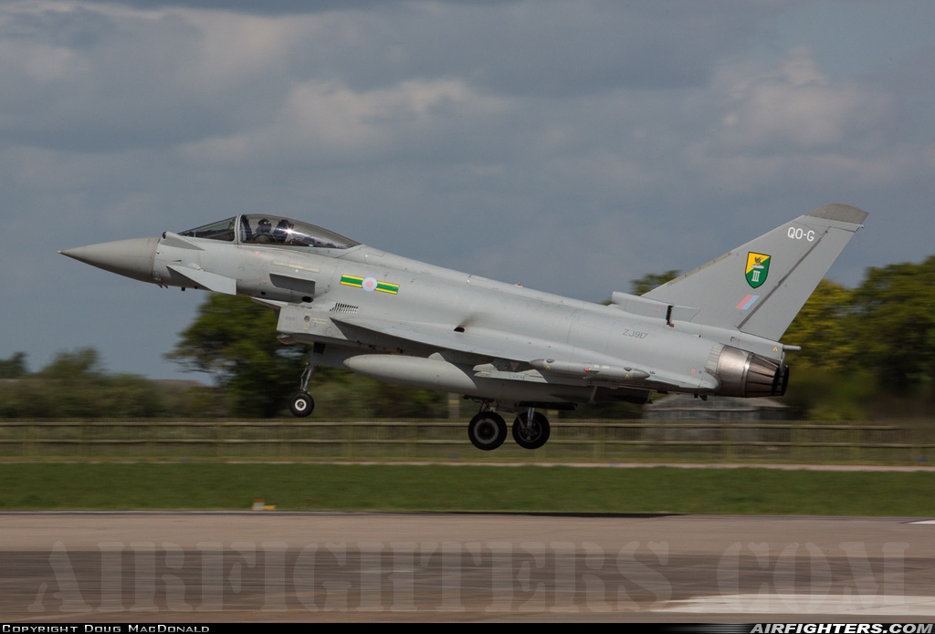 UK - Air Force Eurofighter Typhoon FGR4 ZJ917 at Coningsby (EGXC), UK