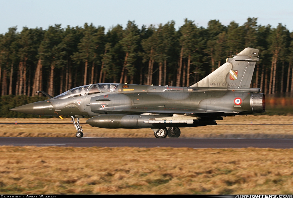 France - Air Force Dassault Mirage 2000D 667 at Kinloss (FSS / EGQK), UK