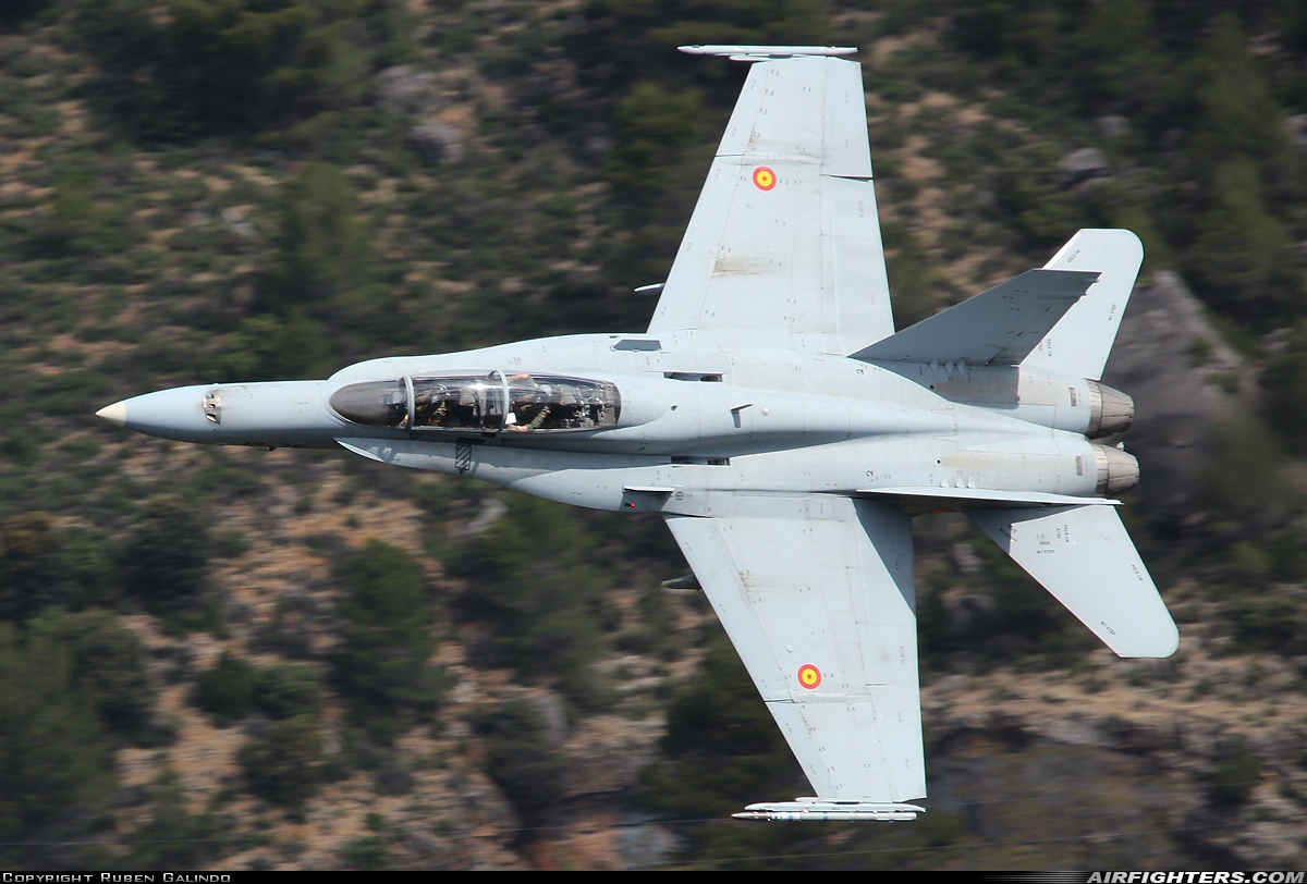 Spain - Air Force McDonnell Douglas CE-15 Hornet (EF-18B+) CE.15-12 at Off-Airport - Teruel, Spain
