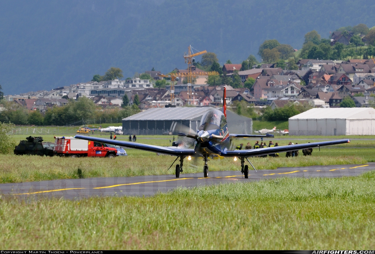 India - Air Force Pilatus PC-7 MkII HB-HDO at Buochs (Stans) (LSMU / LSZC), Switzerland
