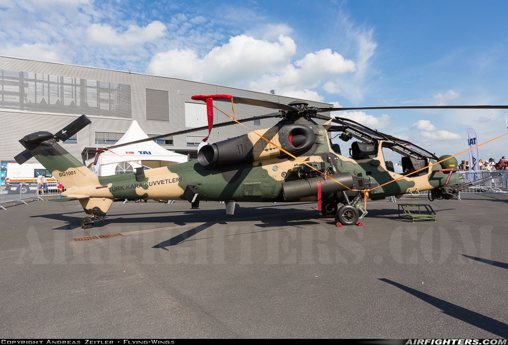 Türkiye - Army Agusta Westland / TAI T-129A ATAK BG1001 at Berlin - Schonefeld (SXF / EDDB), Germany