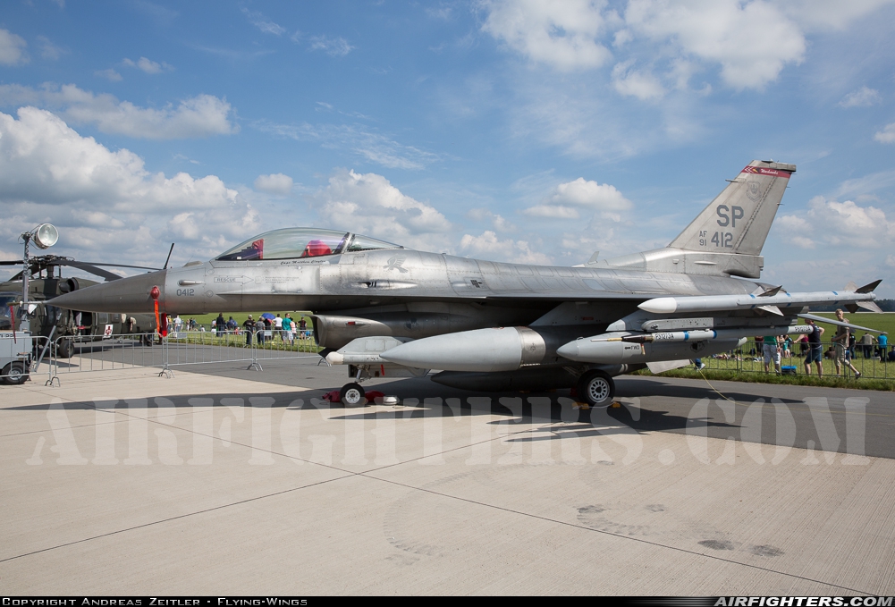 USA - Air Force General Dynamics F-16C Fighting Falcon 91-0412 at Berlin - Schonefeld (SXF / EDDB), Germany