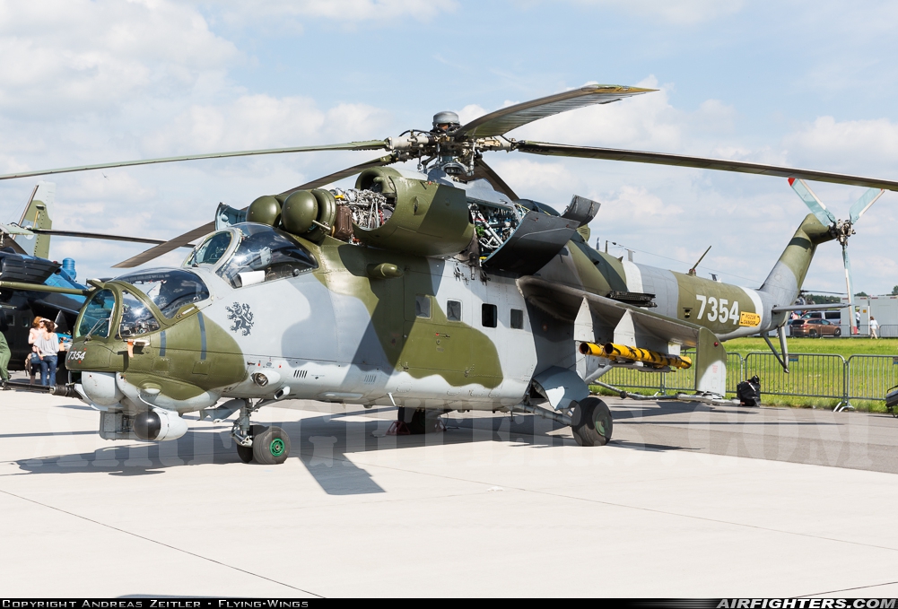 Czech Republic - Air Force Mil Mi-35 (Mi-24V) 7354 at Berlin - Schonefeld (SXF / EDDB), Germany