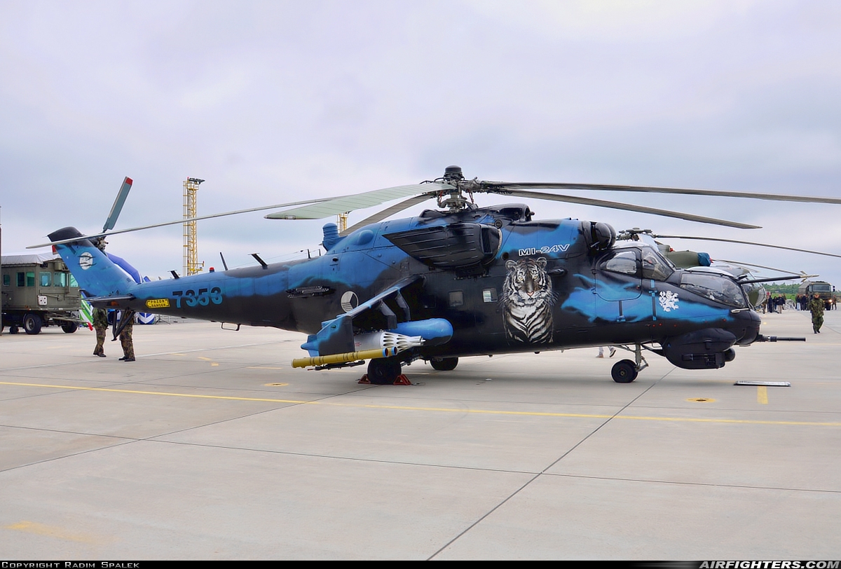 Czech Republic - Air Force Mil Mi-35 (Mi-24V) 7353 at Namest nad Oslavou (LKNA), Czech Republic