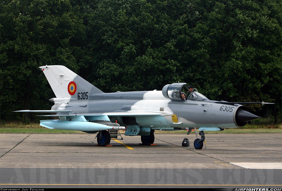 Romania - Air Force Mikoyan-Gurevich MiG-21MF-75 Lancer C 6305 at Kleine Brogel (EBBL), Belgium
