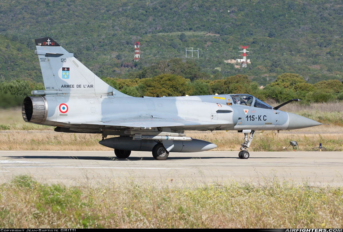 France - Air Force Dassault Mirage 2000C 120 at Solenzara (SOZ / LFKS), France
