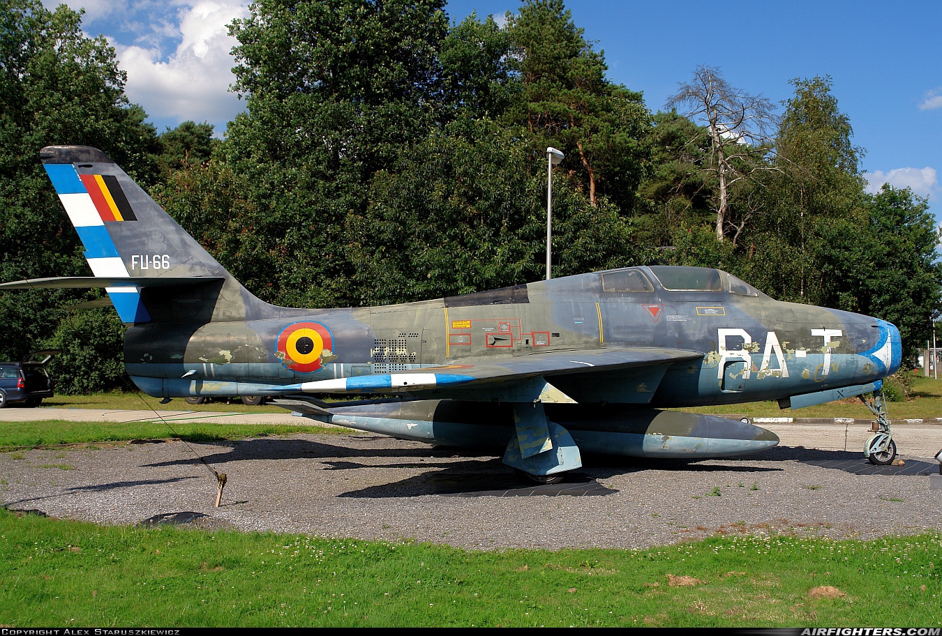 Belgium - Air Force Republic F-84F Thunderstreak FU-66 at Kleine Brogel (EBBL), Belgium