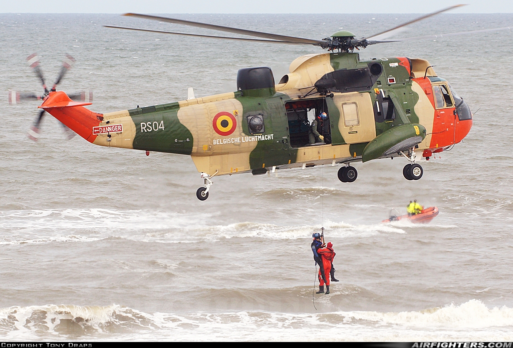 Belgium - Air Force Westland Sea King Mk48 RS04 at Off-Airport - Katwijk ZH, Netherlands