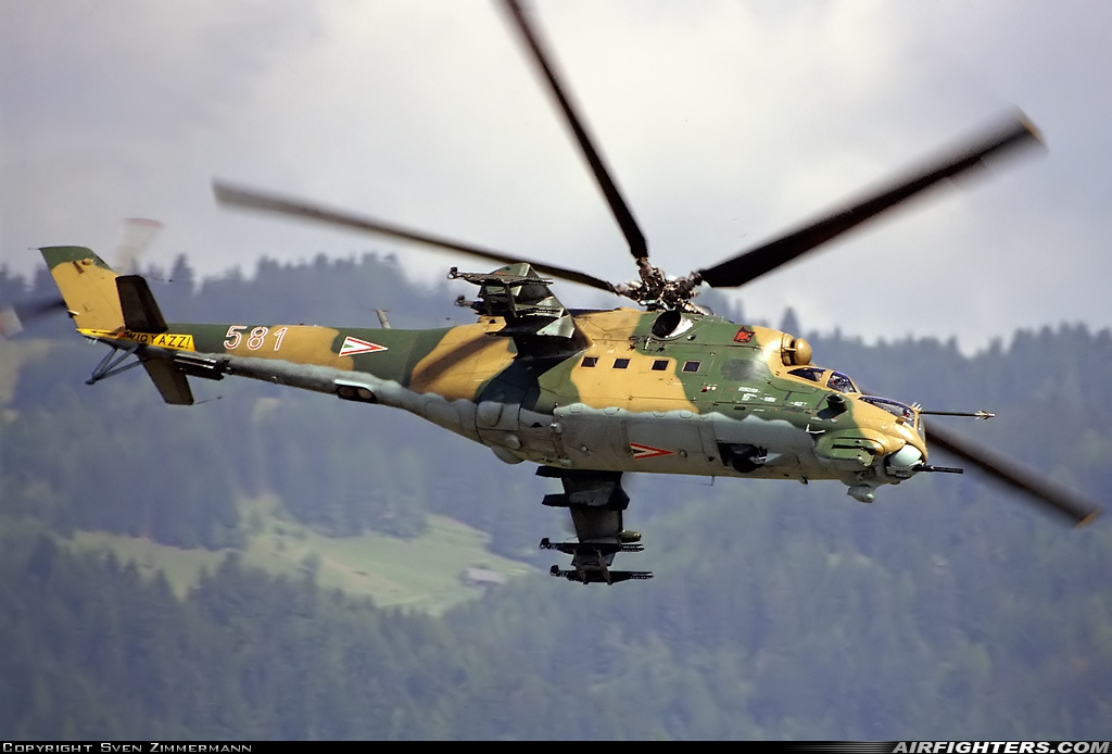 Hungary - Air Force Mil Mi-24D 581 at Zeltweg (LOXZ), Austria
