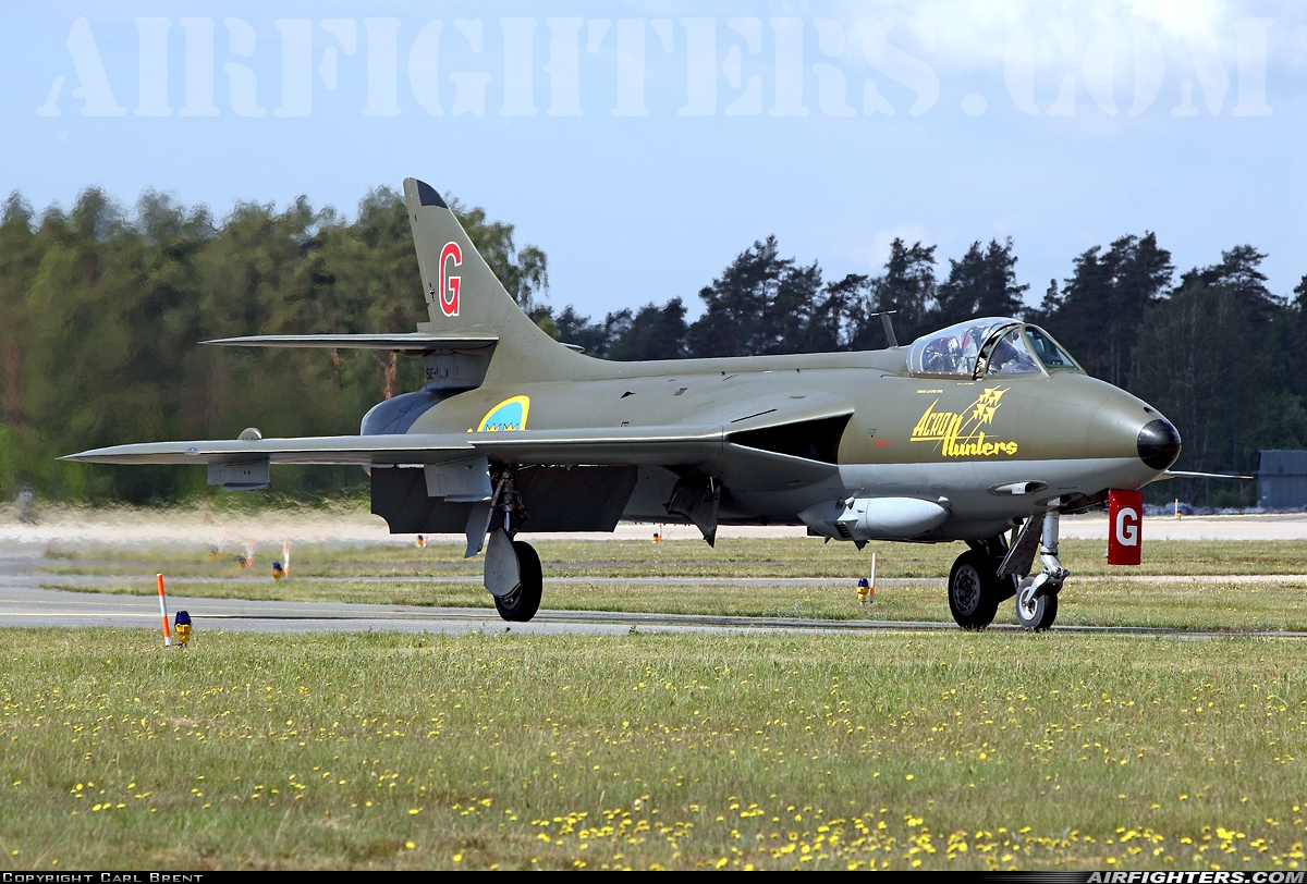 Private Hawker Hunter F58A SE-DXM at Ronneby (RNB / ESDF), Sweden