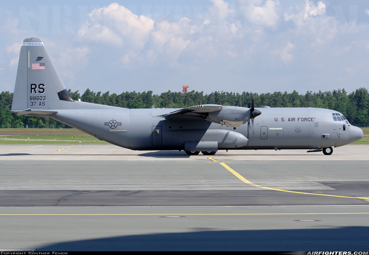 USA - Air Force Lockheed Martin C-130J-30 Hercules (L-382) 08-8603 at Nuremberg (NUE / EDDN), Germany