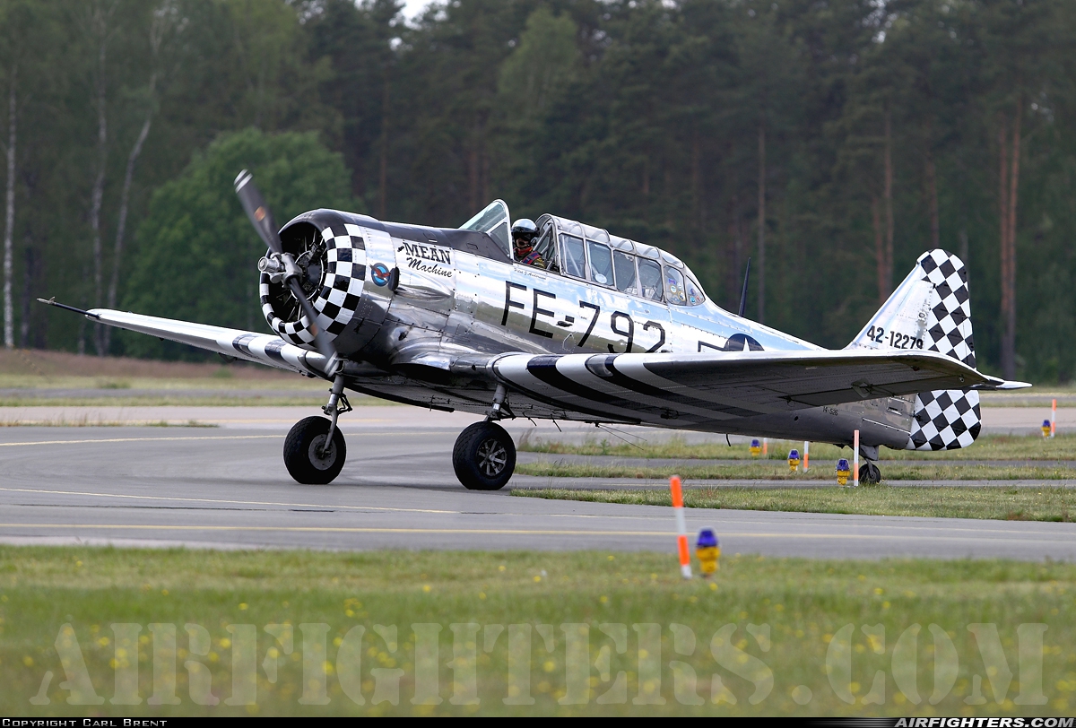 Private Noorduyn AT-16 Harvard IIb SE-FUZ at Ronneby (RNB / ESDF), Sweden