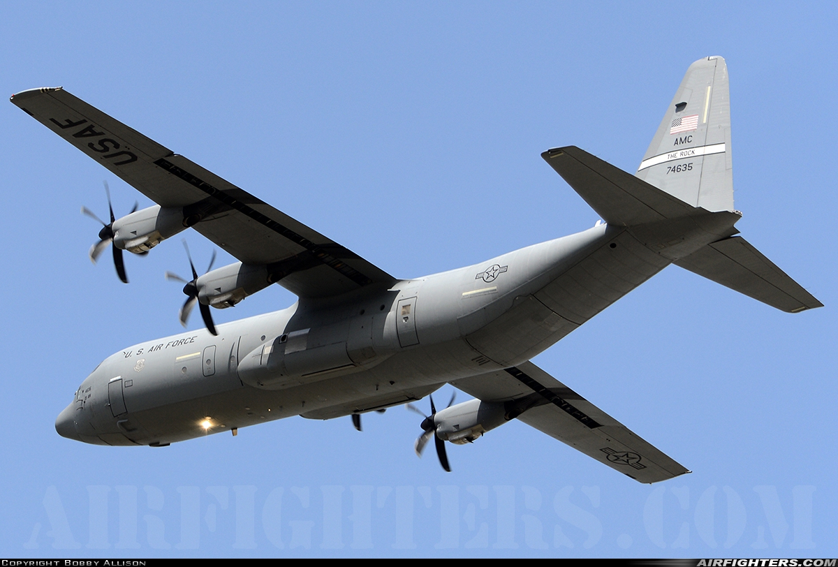 USA - Air Force Lockheed Martin C-130J-30 Hercules (L-382) 07-4635 at Little Rock National Airport (KLIT), USA