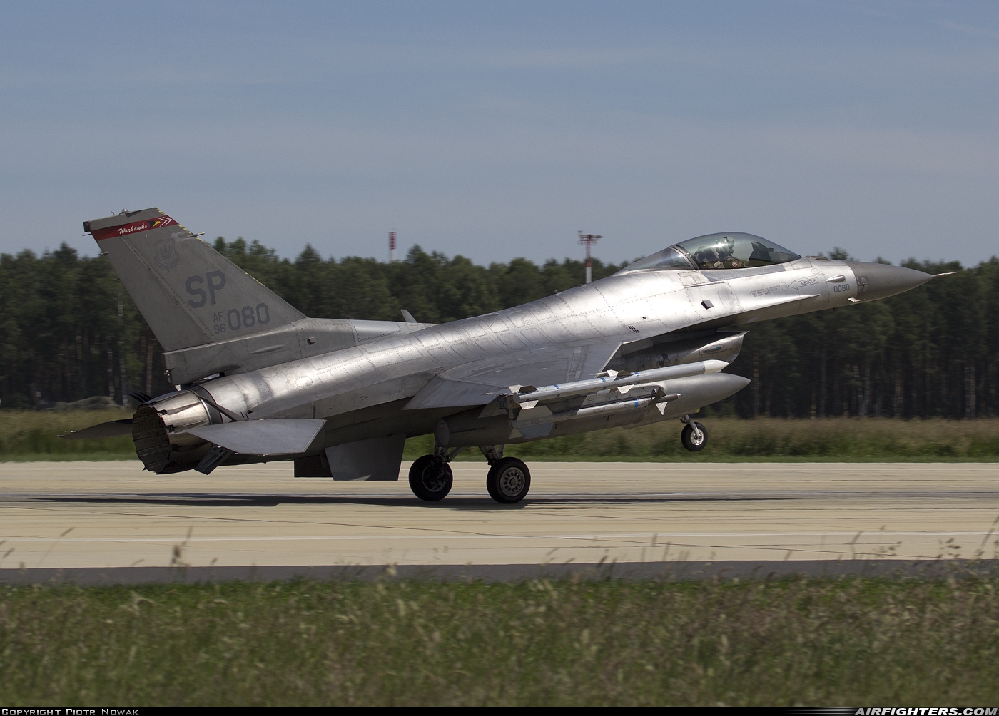 USA - Air Force General Dynamics F-16C Fighting Falcon 96-0080 at Lask (EPLK), Poland