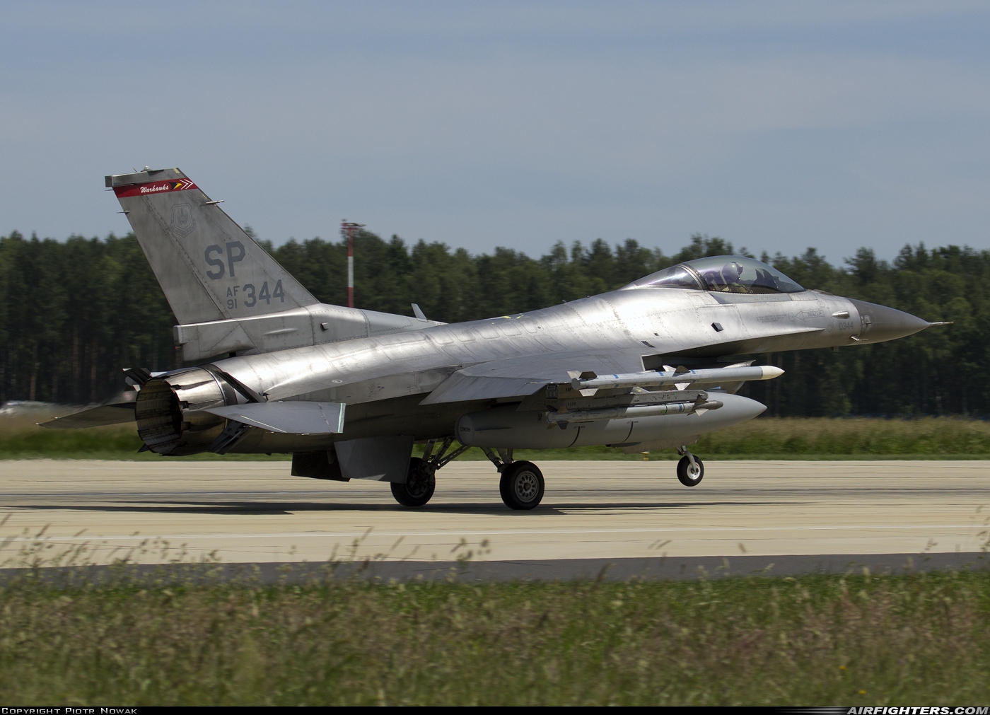 USA - Air Force General Dynamics F-16C Fighting Falcon 91-0344 at Lask (EPLK), Poland