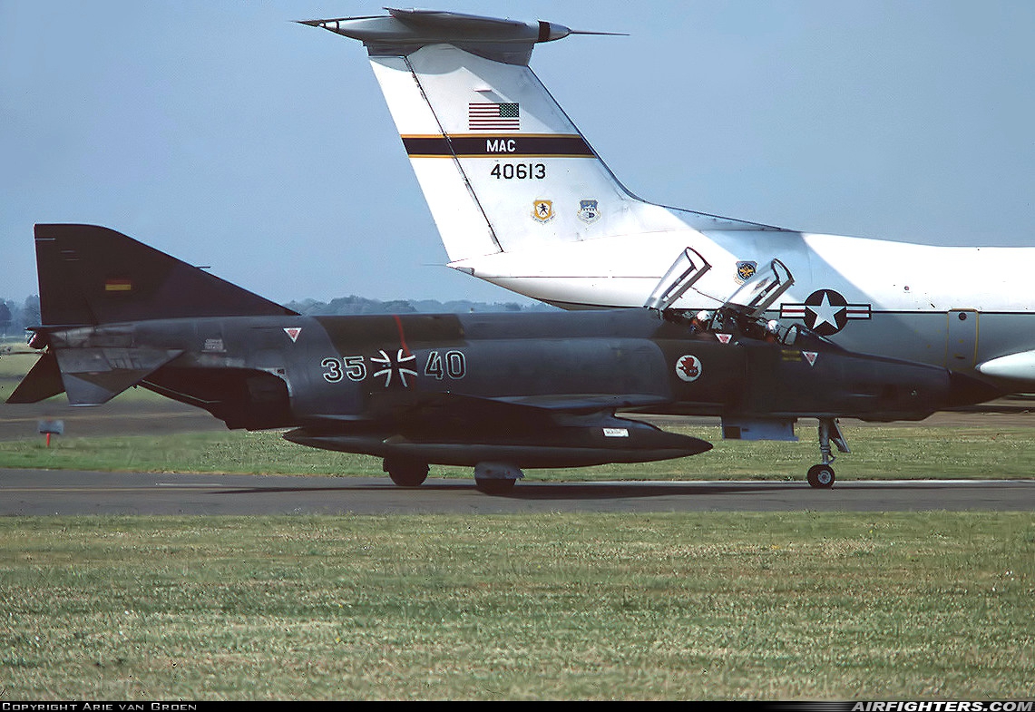 Germany - Air Force McDonnell Douglas RF-4E Phantom II 35+40 at Mildenhall (MHZ / GXH / EGUN), UK