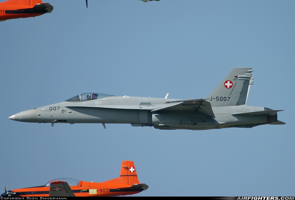 Switzerland - Air Force McDonnell Douglas F/A-18C Hornet J-5007 at Payerne (LSMP), Switzerland