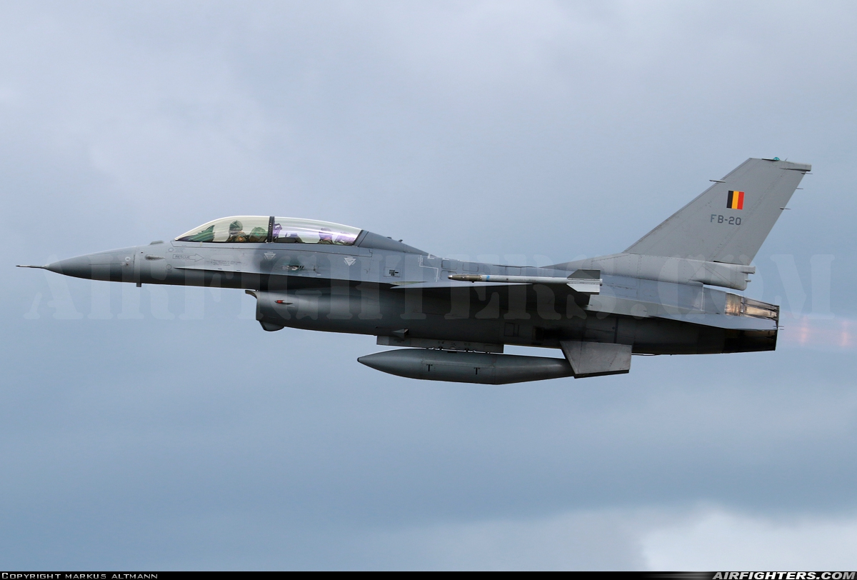 Belgium - Air Force General Dynamics F-16BM Fighting Falcon FB-20 at Schleswig (- Jagel) (WBG / ETNS), Germany