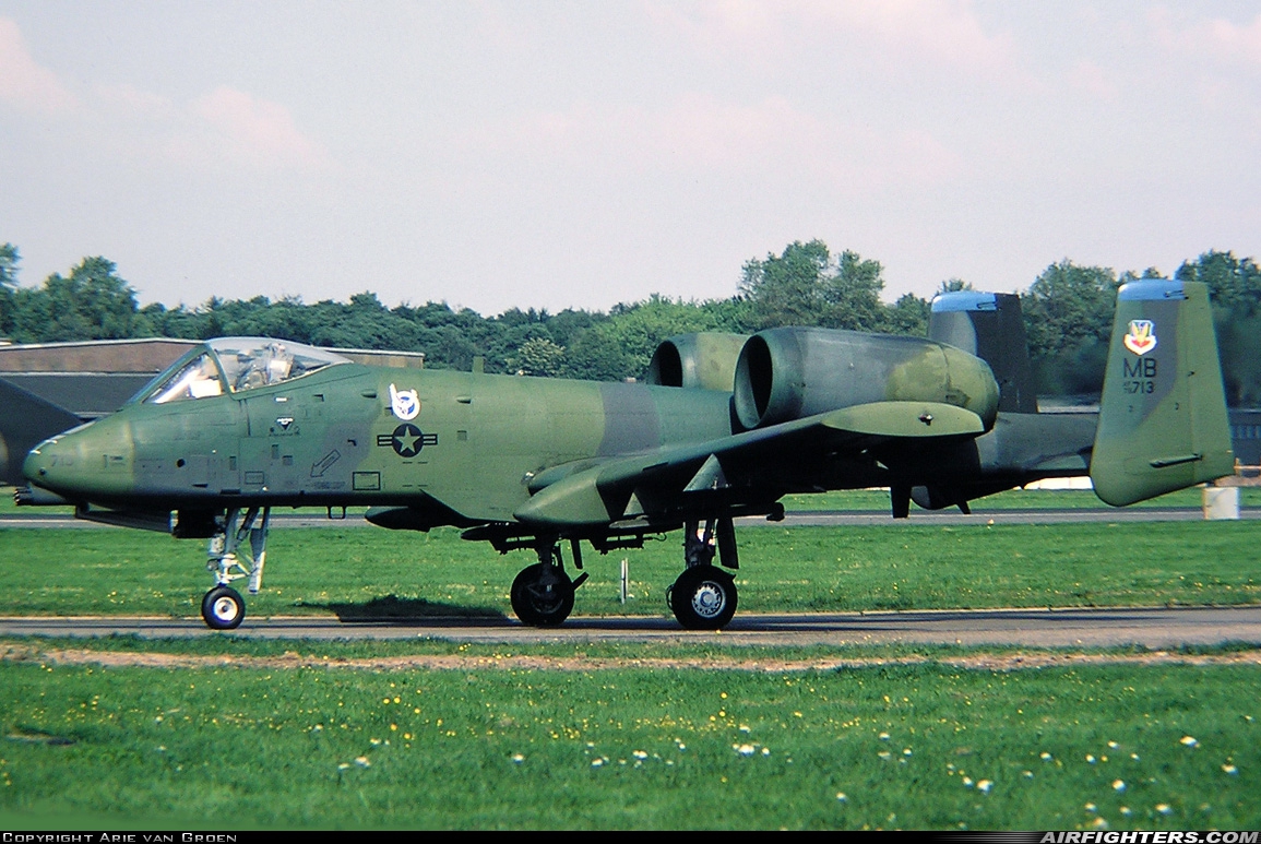 USA - Air Force Fairchild A-10A Thunderbolt II 78-0713 at Jever (ETNJ), Germany