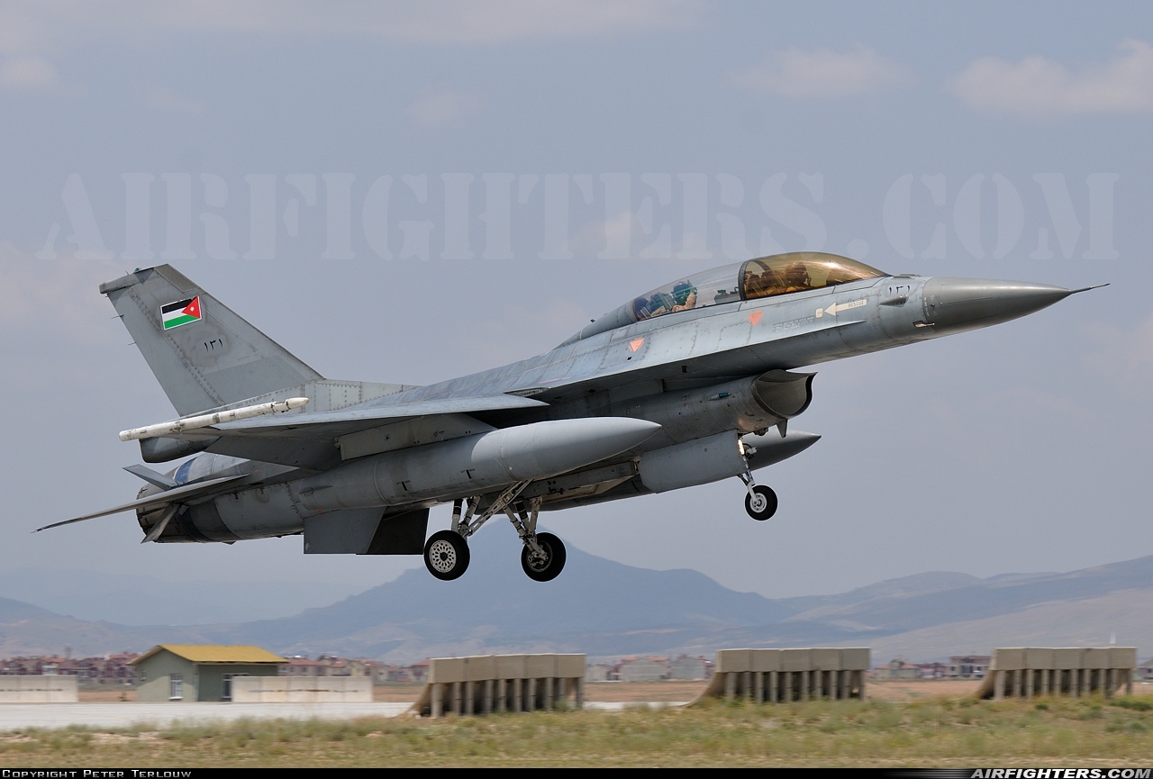 Jordan - Air Force General Dynamics F-16BM Fighting Falcon 131 at Konya (KYA / LTAN), Türkiye