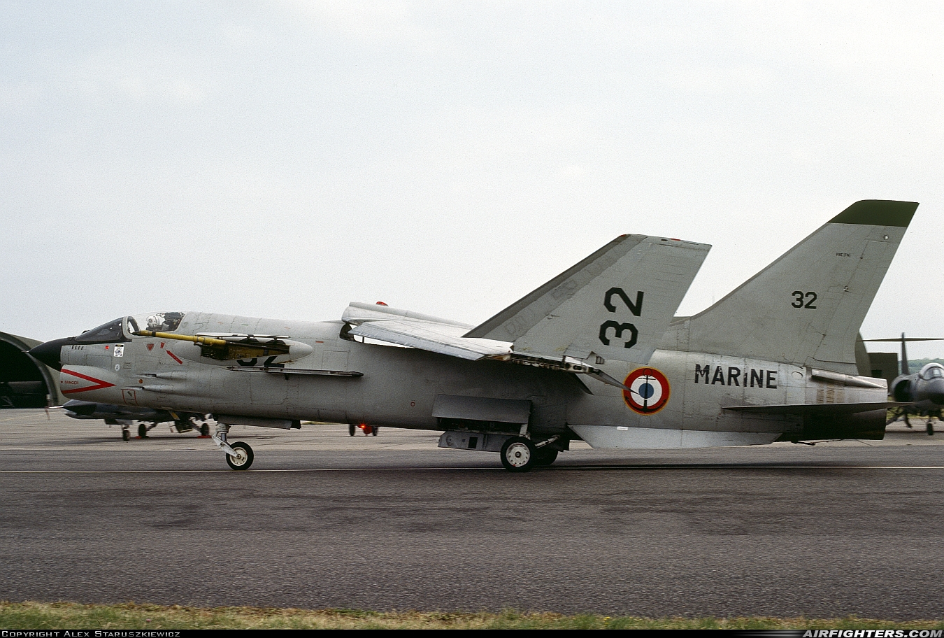France - Navy Vought F-8E(FN) Crusader 32 at Dijon - Longvic (DIJ / LFSD), France