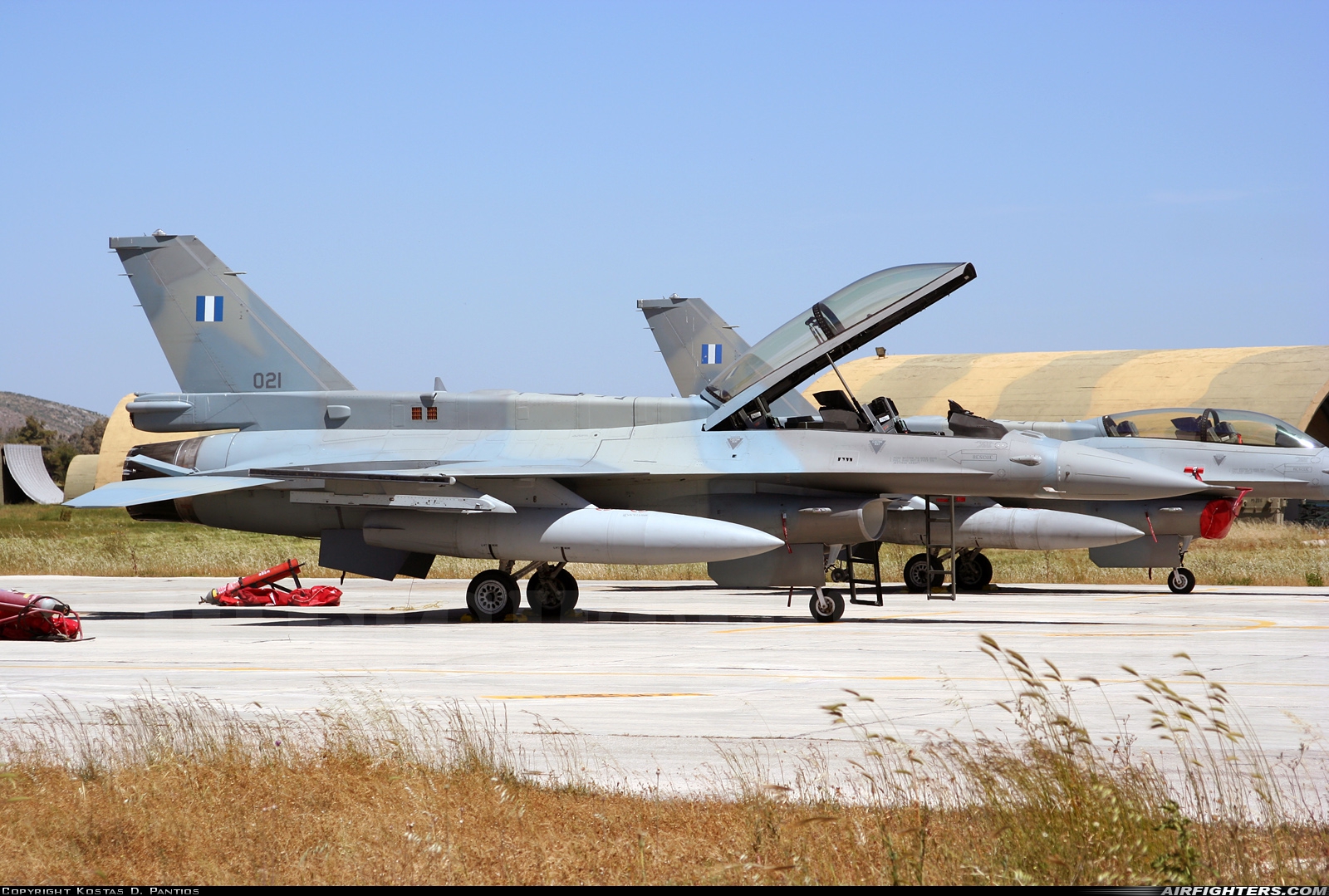 Greece - Air Force General Dynamics F-16D Fighting Falcon 021 at Araxos (GPA / LGRX), Greece