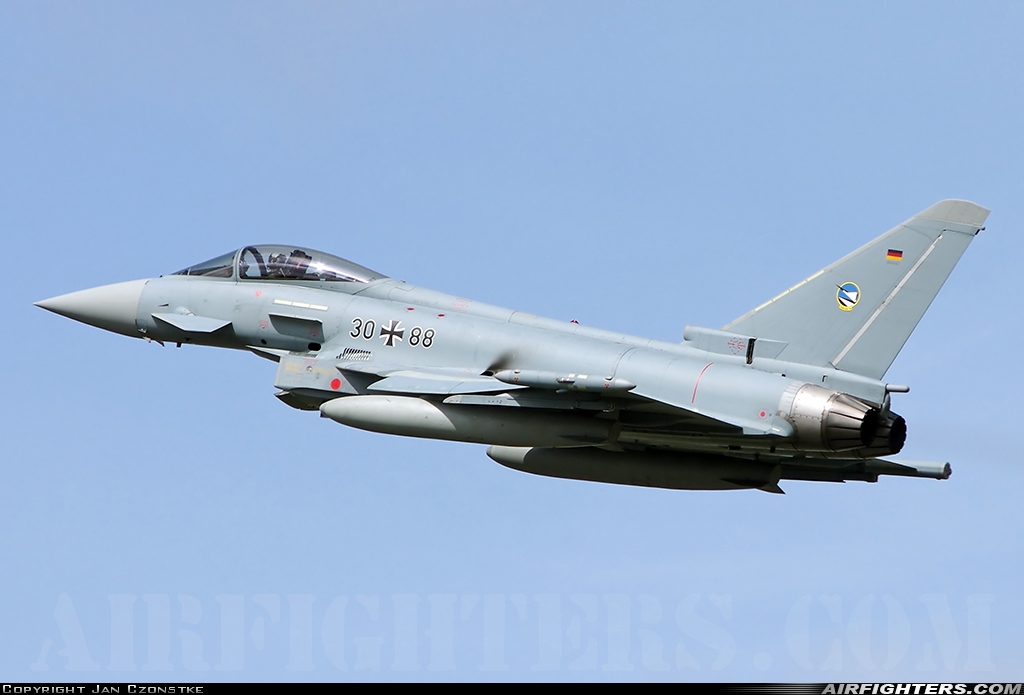 Germany - Air Force Eurofighter EF-2000 Typhoon S 30+88 at Schleswig (- Jagel) (WBG / ETNS), Germany