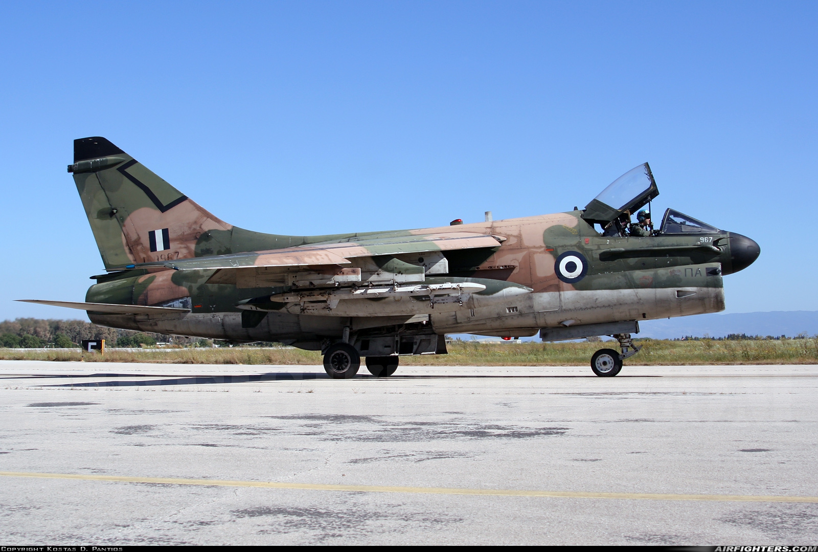 Greece - Air Force LTV Aerospace A-7E Corsair II 159967 at Araxos (GPA / LGRX), Greece