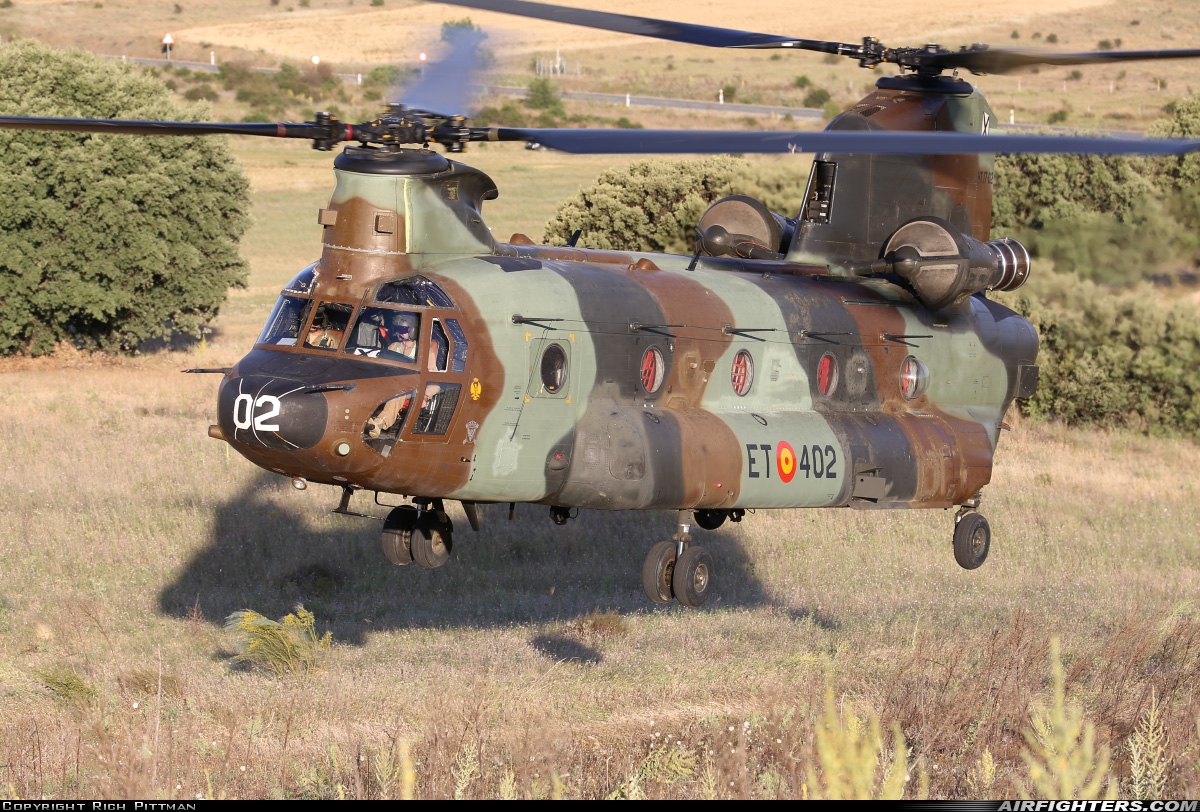 Spain - Army Boeing Vertol CH-47D Chinook HT.17-02 at Off-Airport - Guadalix De La Sierra, Spain
