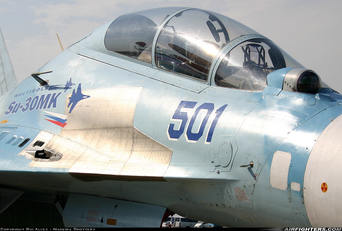 Russia - Air Force Sukhoi Su-30MK Flanker 501 BLUE at Moscow - Zhukovsky (Ramenskoye) (UUBW), Russia