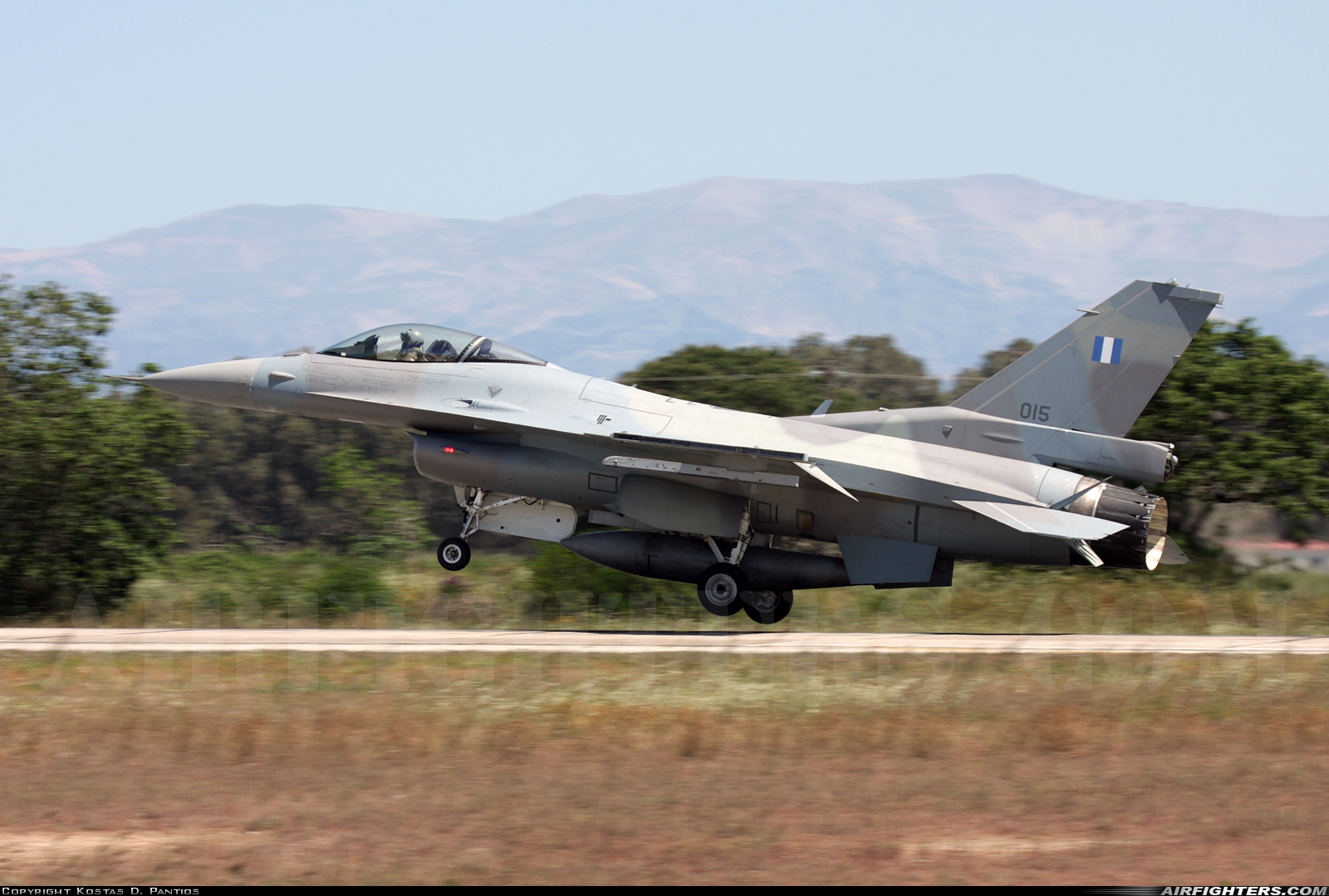 Greece - Air Force General Dynamics F-16C Fighting Falcon 015 at Araxos (GPA / LGRX), Greece