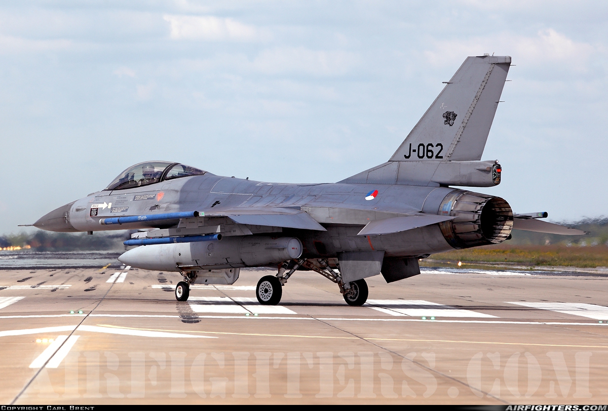 Netherlands - Air Force General Dynamics F-16AM Fighting Falcon J-062 at Breda - Gilze-Rijen (GLZ / EHGR), Netherlands