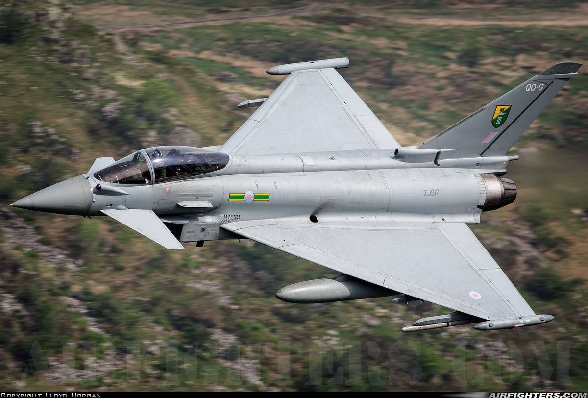 UK - Air Force Eurofighter Typhoon FGR4 ZJ917 at Off-Airport - Machynlleth Loop Area, UK